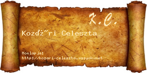 Kozári Celeszta névjegykártya